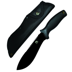 Cuchillo Bison 3035 Caza 30 cm Negro con Funda de Transporte
